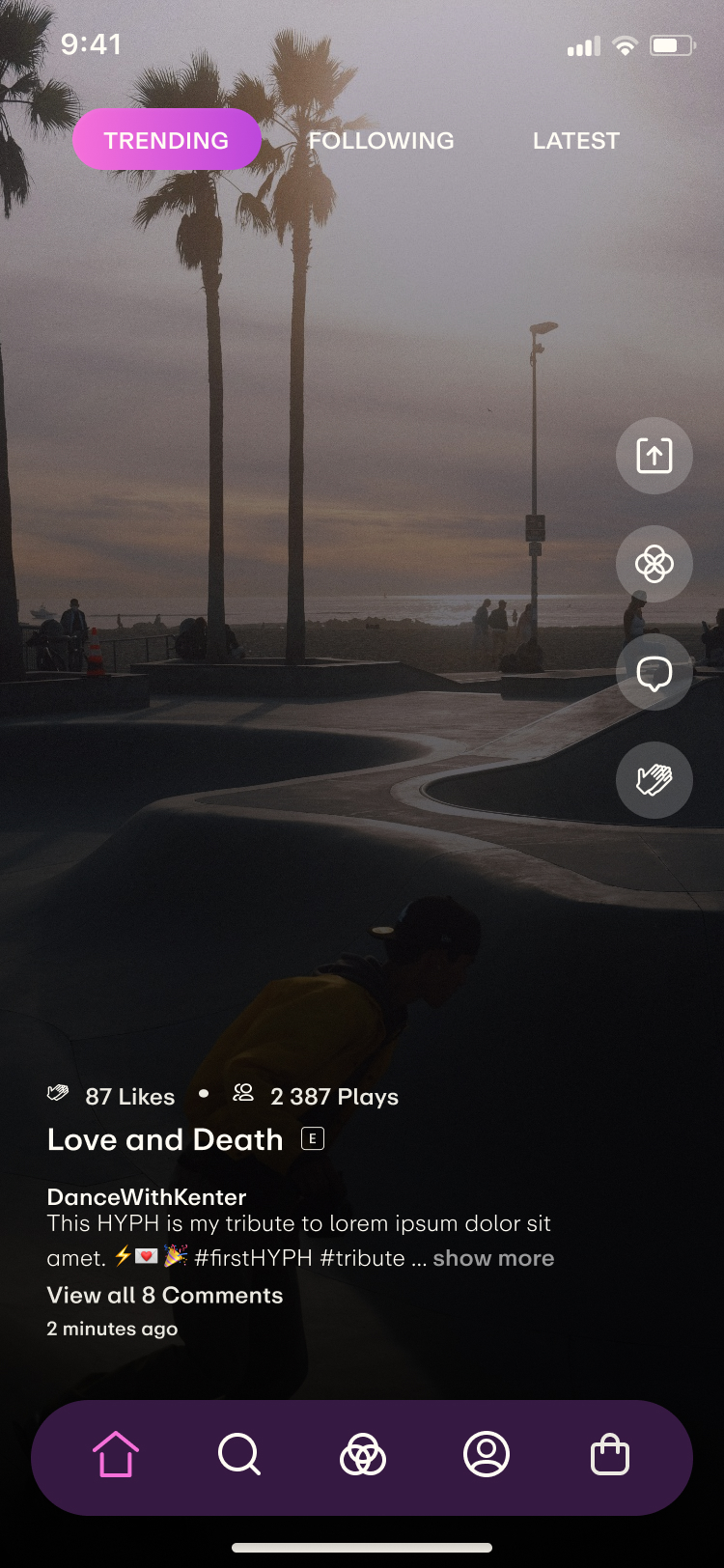 Full-screen player