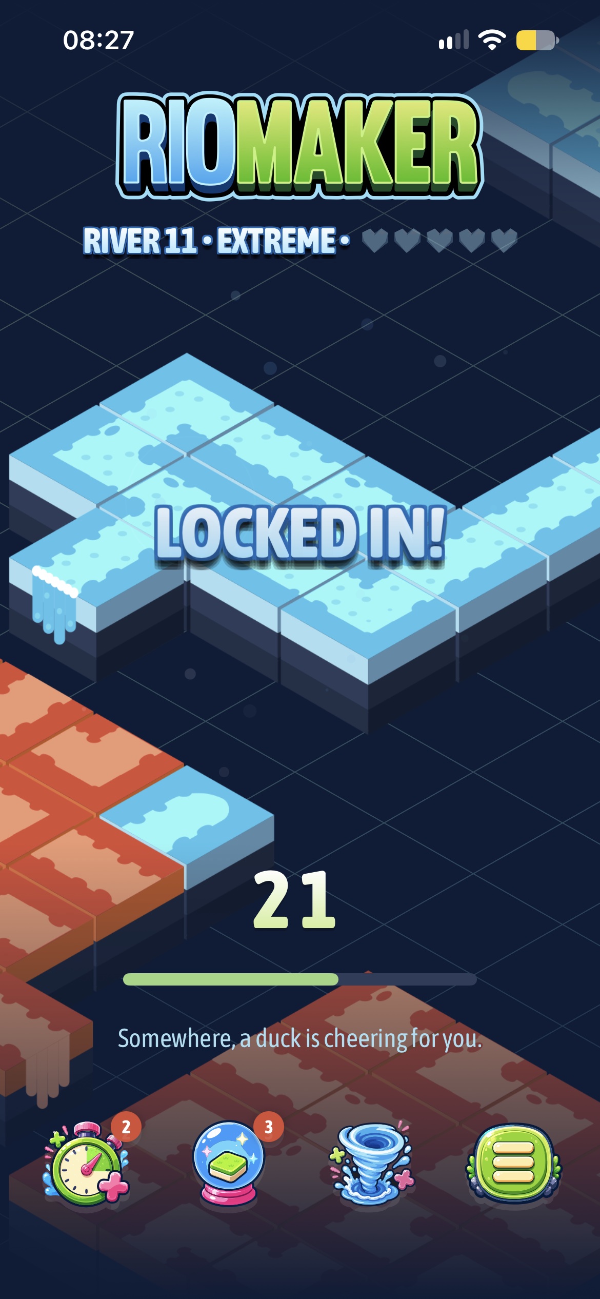 River 11, Extreme: locked in
