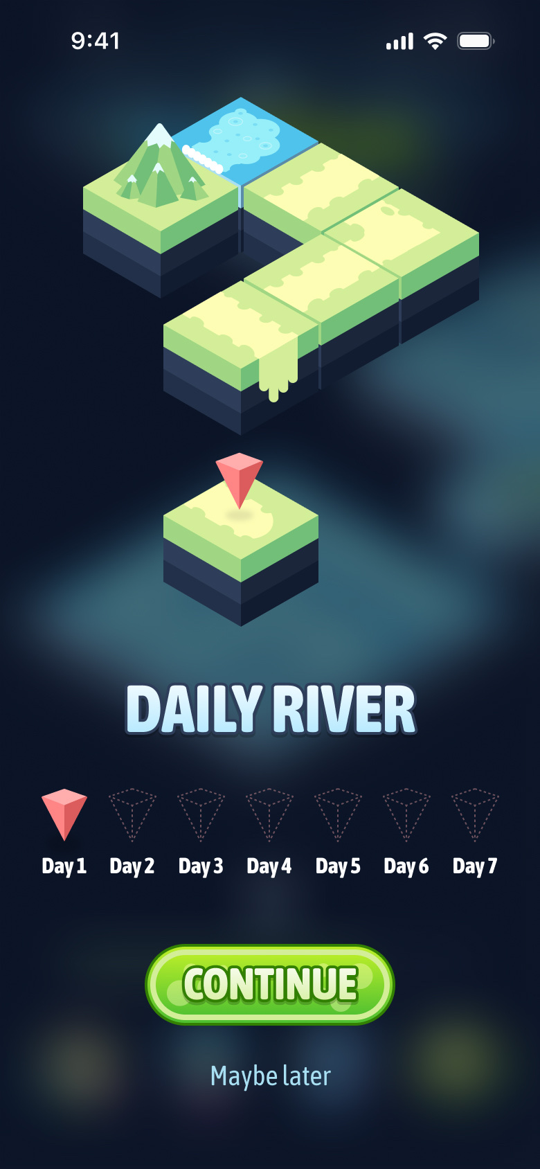 Daily River, with a seven-day streak