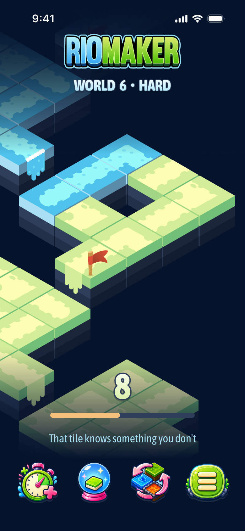 World 6, Hard: that tile knows something you don't