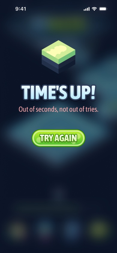 Time's up: out of seconds, not out of tries