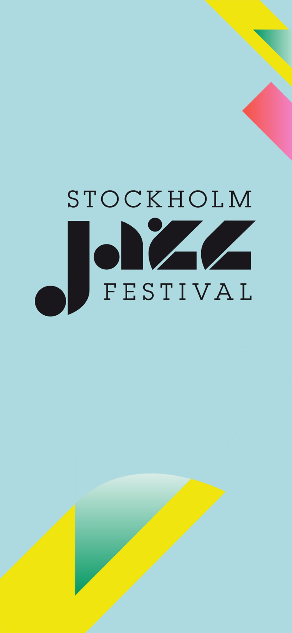 The Stockholm Jazz Festival logo on the festival's light blue